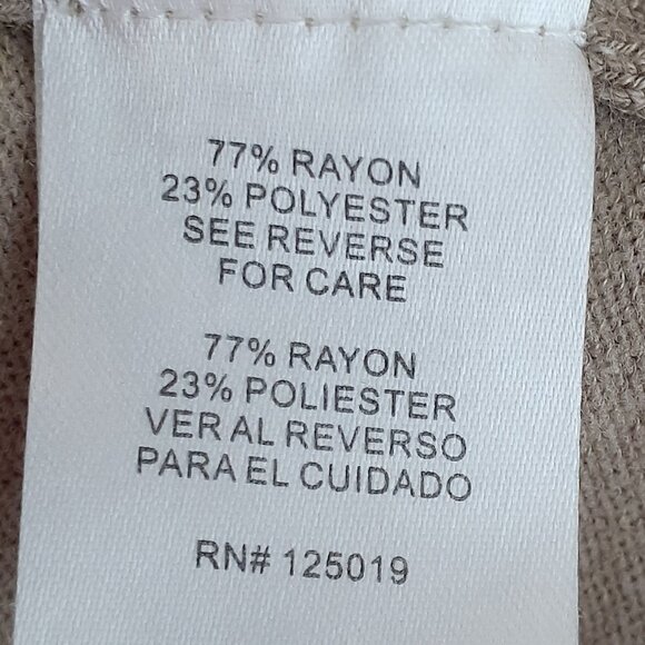 WOMEN'S JOSEPH A. Pullover V-Neck Sweater; 3/4 Sleeves; Fringe; Size Medium - Picture 4 of 5